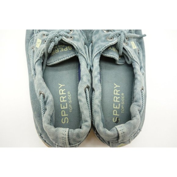 Sperry Top Sider Distressed Teal Lace Up Slip On Deck Loafers Shoes Men\'s 8.5 M main image 11